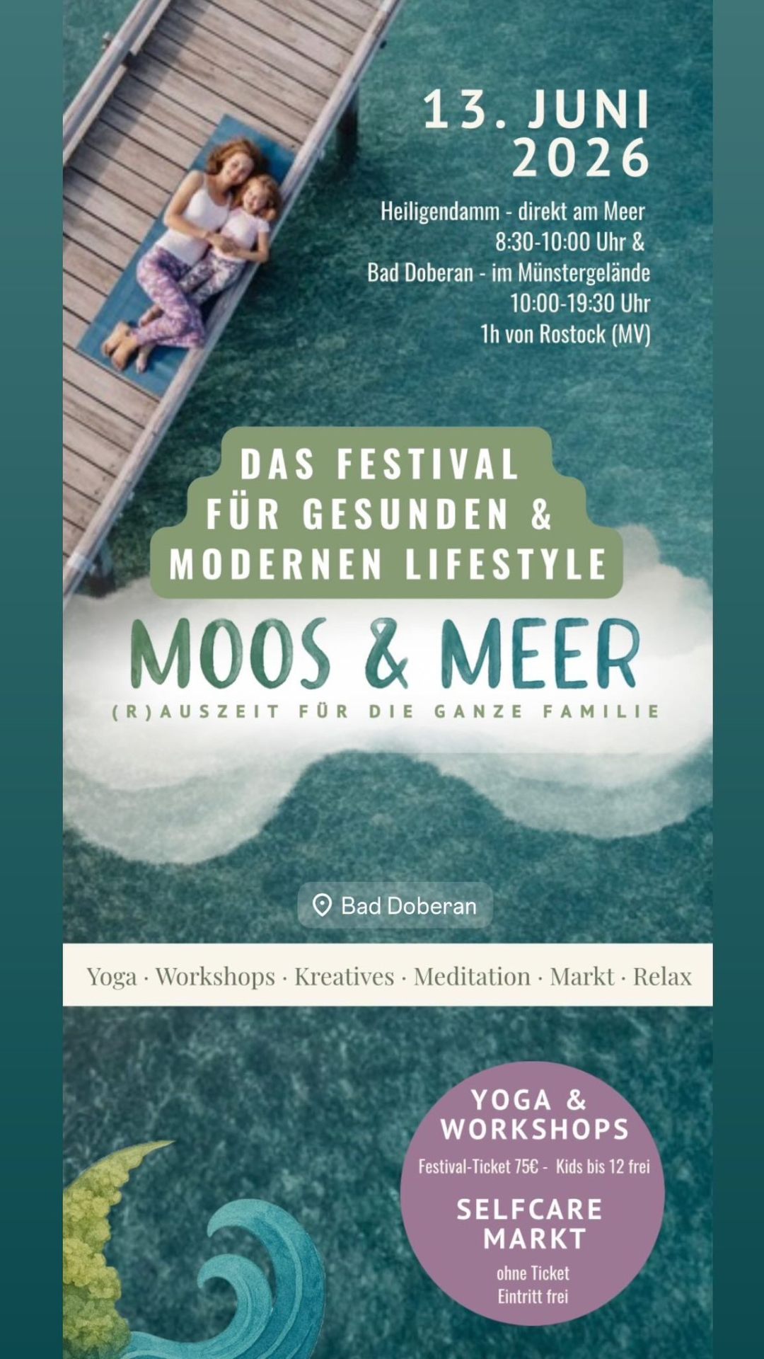 Moos- und Meerfestival am 13. Juni 2026 in Bad Doberan – Festival für gesunden und modernen Lifestyle